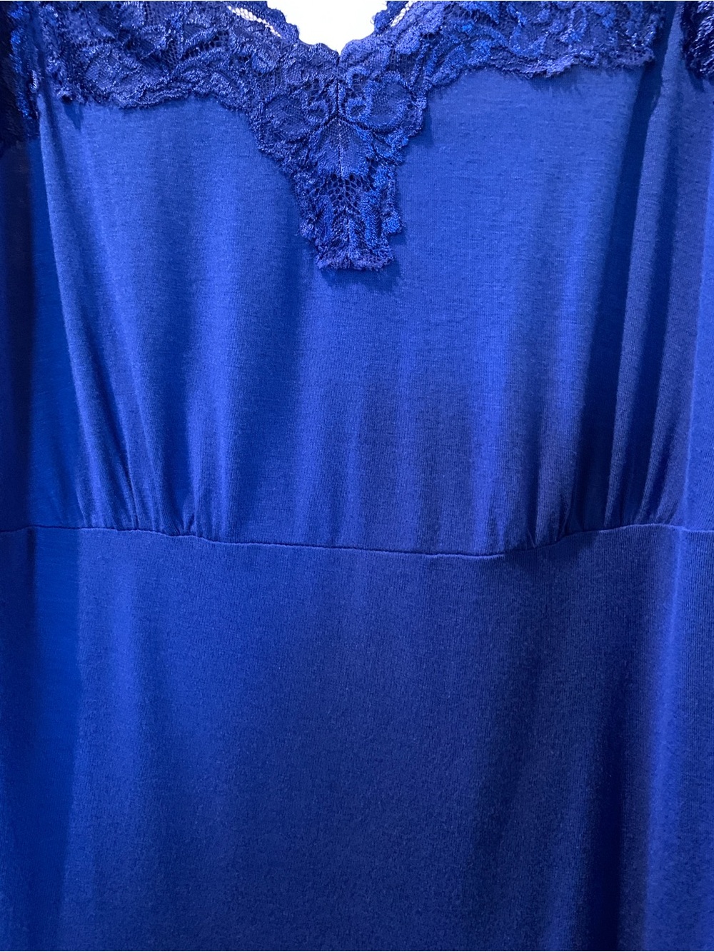 LANE BRYANT Royal Blue Lace Trim Spaghetti Strap Tank Top Camisole Size 14/16 - Picture 4 of 10